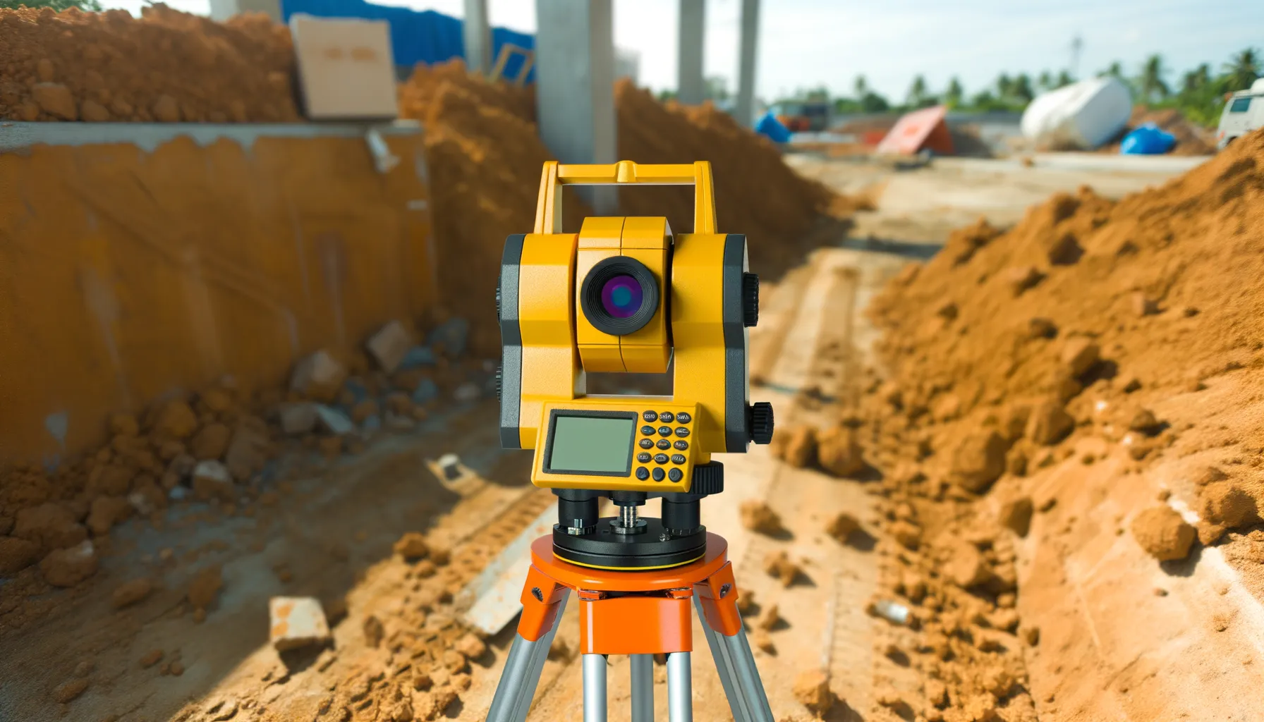 Land surveyor Perth conducting feature survey with GPS equipment